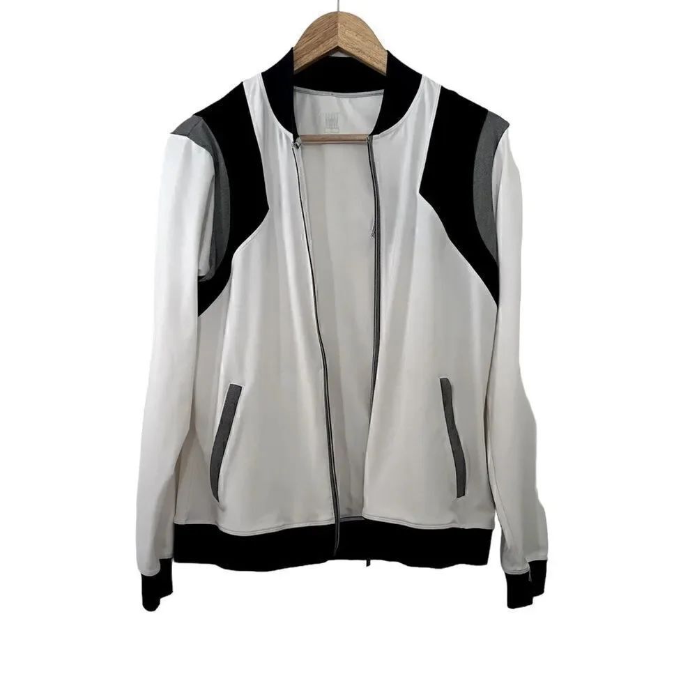 TAIL white and black jacket EUC